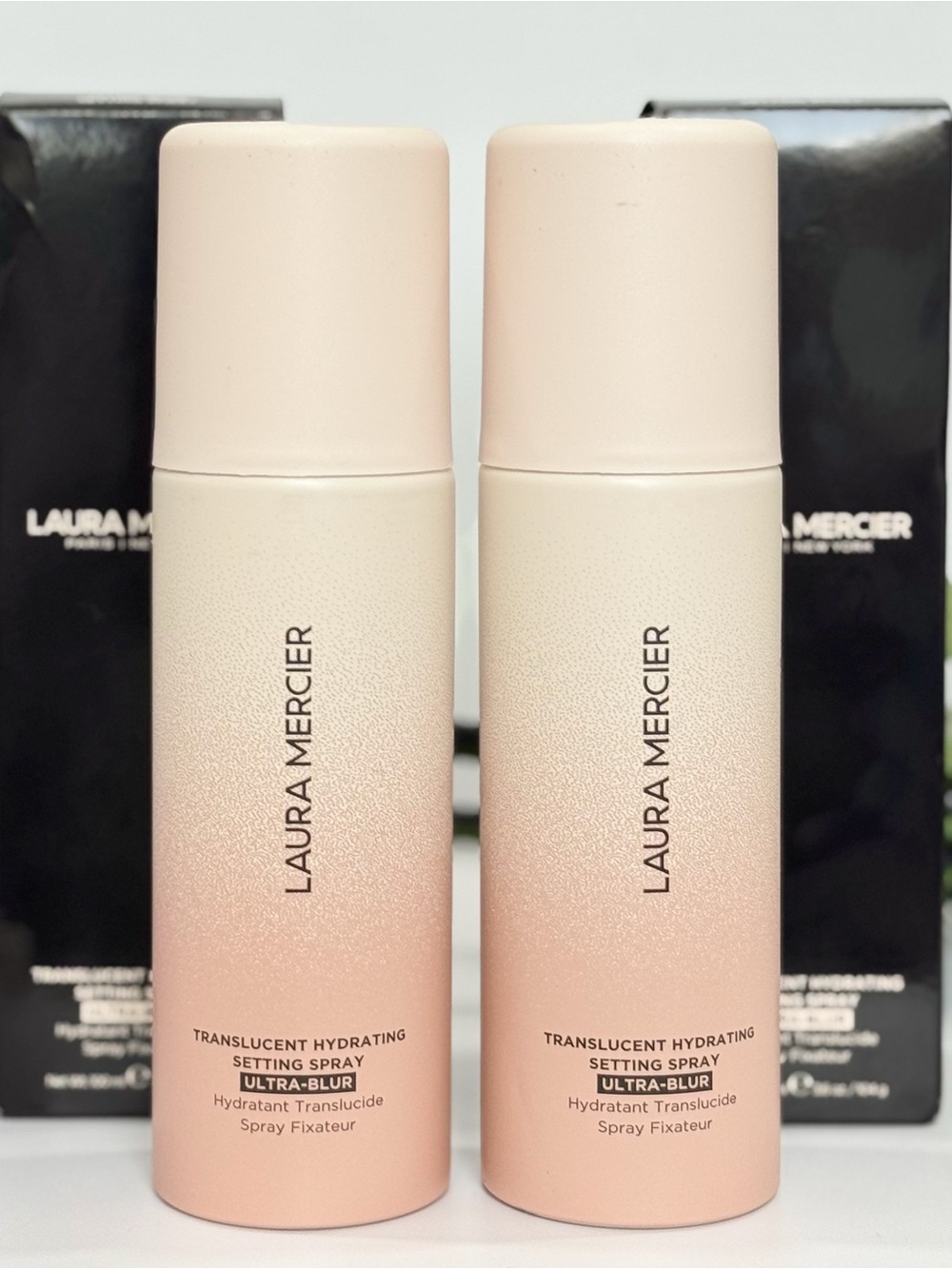 Laura Mercier Translucent Hydrating Setting Spray Ultra-Blur Bundle (2) NEW
